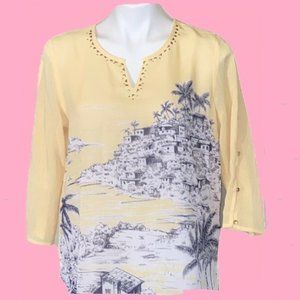 Alfred Dunner panoramic yellow top 8